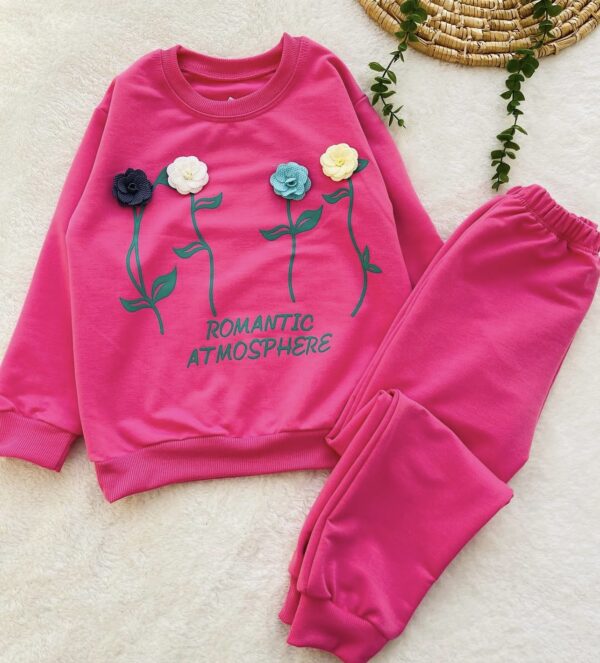 بلوز شلوار دخترانه چهار گل - Image 5