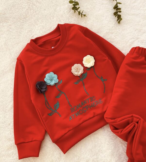 بلوز شلوار دخترانه چهار گل - Image 1