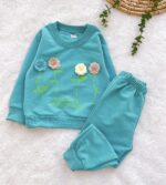 بلوز شلوار دخترانه چهار گل - Image 2