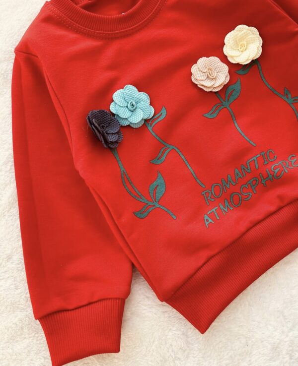 بلوز شلوار دخترانه چهار گل - Image 3