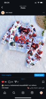 بلوز شلوار دخترانه هندوانه